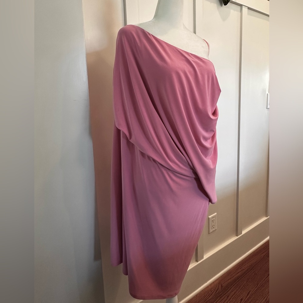 Jessica Simpson One Shoulder Dress in Vibrant Pink